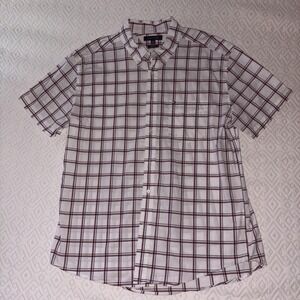 Tommy Hilfiger Y2K Men's Short Sleeve Button Up Plaid Size XL